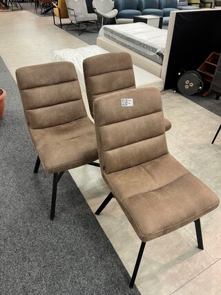 3x Eetkamerstoel Roel, Microvezel, taupe
